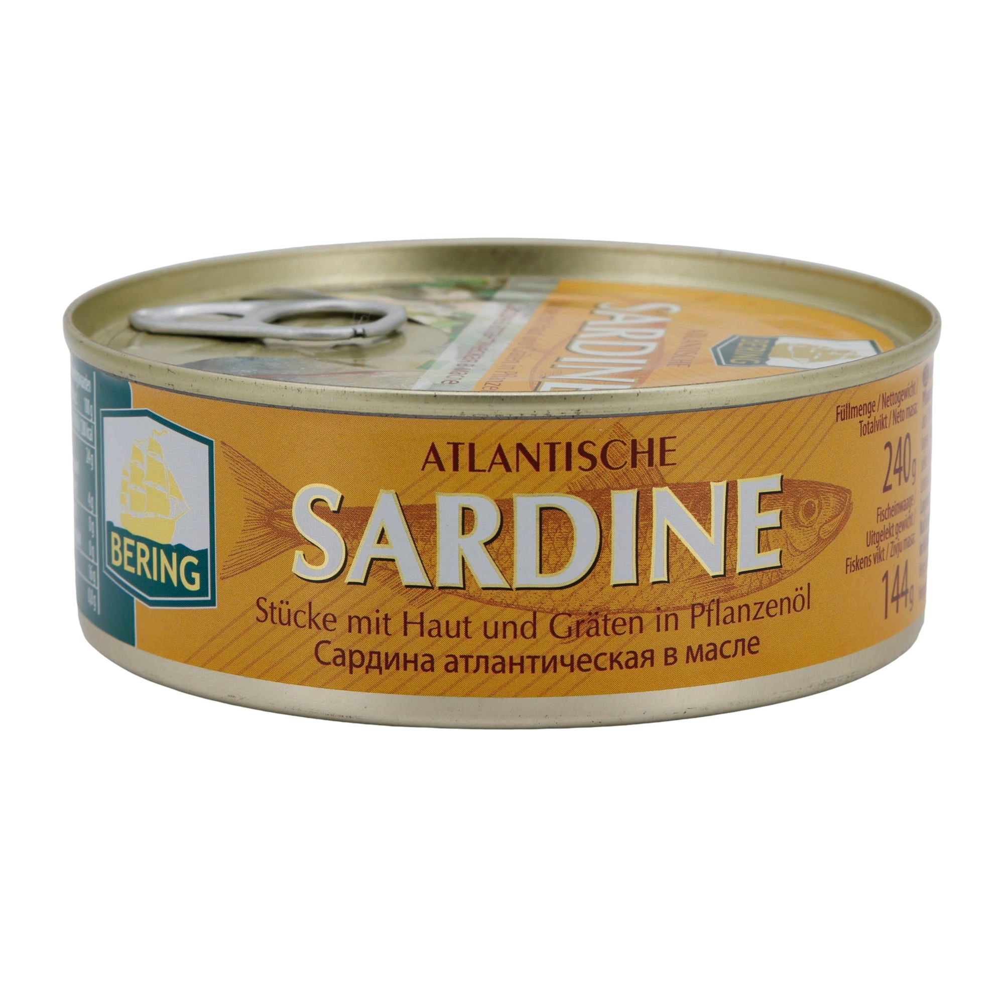 Sardinen Bering | Atlantisch | In Pflanzenöl, zart & aromatisch | 240 g BERING